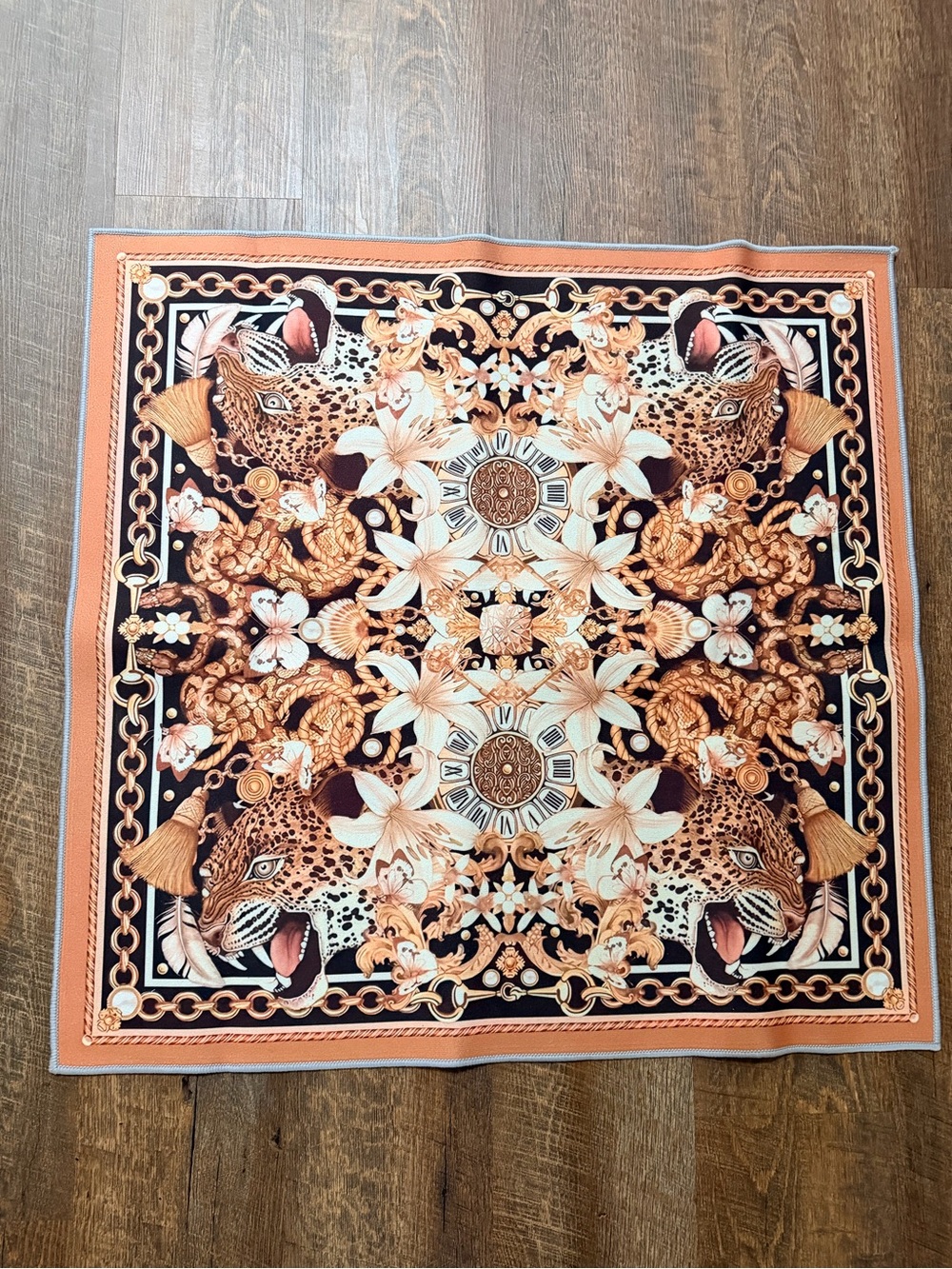 Neutral brown and cream mahjong mat 31” build your tablescape!